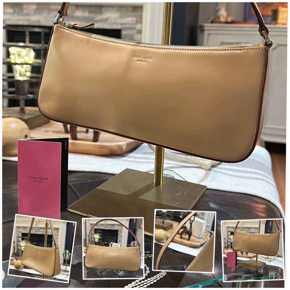 KATE SPADE ♠️ New York Vachetta Leather Mini Bag in Camel Tan, XUC